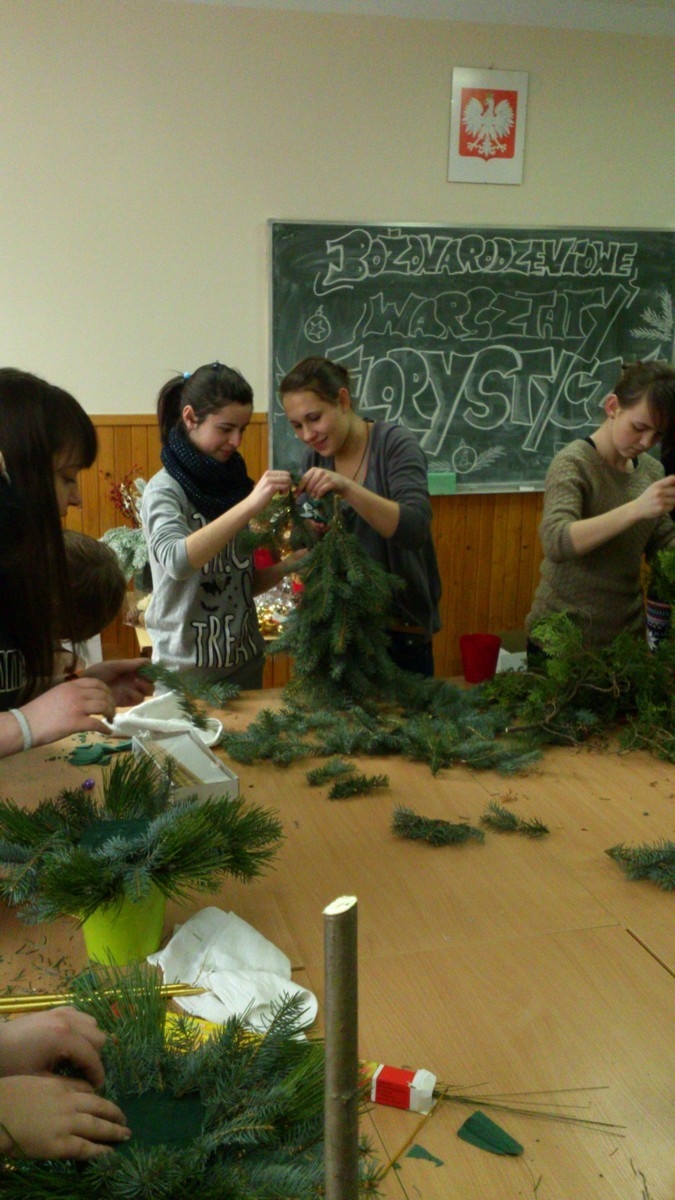 warsztaty florystyczne grudzień 2013